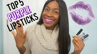 MY TOP 5 PURPLE LIPSTICKS FOR WOC + SWATCHES | NKENNA ROSE
