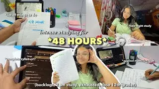*48 HOURS* study vlog📚🎧 aesthetic study vlog, study with me, amy's frame, cbse class 10, 12th grader