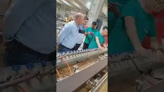 Wood Plastic WPC decking extrusion machine with online 3D embossing