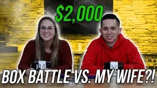 A BOX BATTLE VS MY WIFE !! OPENING A $2,000 TOPPS CHROME F1 BOX 😳