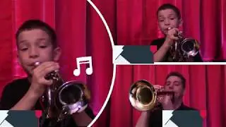 Fanfare #1 played by Dylan the Trumpet Kid - Trumpet Cover - Kid Musician