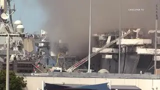 Major Fire On USS Bonhomme Richard Injures 20+ In San Diego