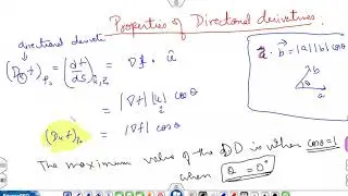 Lecture 6: Properties of Directional derivatives