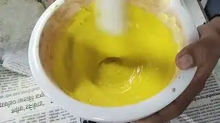 Yellow Primer making in pastel mortar