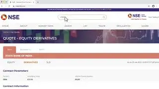 NSE Website - How To See Derivative Option Contracts
