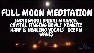🌕 Full Moon Sound Bath on the Beach | Maraca, Crystal Singing Bowls, Kemetic Harp & Healing Vocals