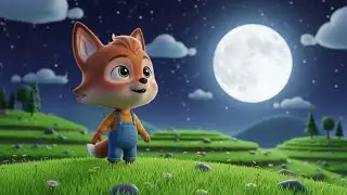 Baby Wolf Howls at Moon | Fun Wolf Action Song for Kids | Nursery Rhyme