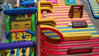 Vibrant Dual-Zone Inflatable Play Kingdom: Endless Fun for Everyone!