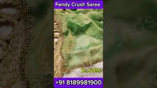 Fendy Crush Saree Collection &ndash; Just ₹649! | Vasikar Trends #saree #shorts #trendingshorts #fashion