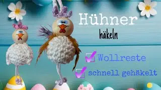 Huhn Anhänger häkeln 🐔🧶❤️
