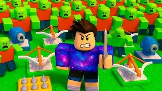 Enfrentei Um Exército De Zumbis No Roblox Construa Sua Base