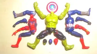 Merakit mainan Superhero ~Hulk Smash Spiderman Captain America Superhero toys
