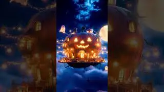 🎃 A Night at the Floating Pumpkin Caf&eacute; | Cozy Halloween Music