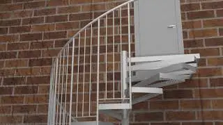 Spiral Stair installation 3D animation (Blender 2.9)
