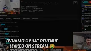 DYNAMO CHAT REVENUE LEAKED ON STREAM 🤑💰 | BATTLEGROUNDS MOBILE INDIA