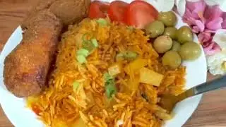 Mexican rice with potatoes  اسرع رز مكسيكي مع البطاطا