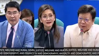 Senate hearing on Social Protection with Sen. Tulfo, Hontiveros and Marcoleta