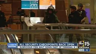 All checkpoints reopen after package found at Sky Harbor