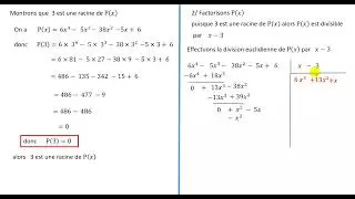 polynôme correction de l'exercice 21