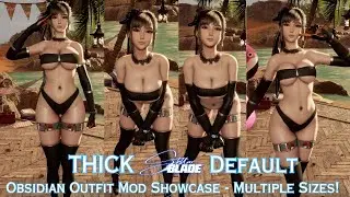 Stellar Blade &ndash; Obsidian Set Outfit Mod Showcase | Enhanced Curves & Default Versions 4K PC Gameplay