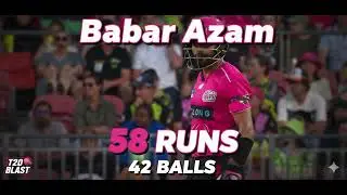 Babar Azam Brilliant 58 Runs | 42 Balls | BBL Match Masterclass 🔥🏏