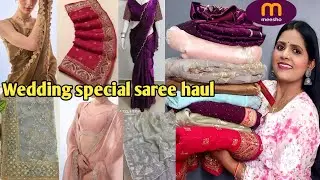 Meesho Designer Saree Haul/Wedding Special Saree Haul/Myntra saree haul/Must watch