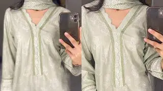 Beautiful & Simple Neck Design for Summer Dress | Cutwork Neck Design