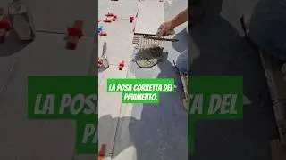 Oggi vedrai la posa corretta per la pavimentazione.  #muratore #construction  #piastrellista