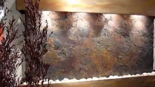 Sunrise Springs Wall Fountain with Rustic Copper with Natural Slate from Water Gallery LLC