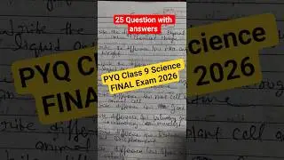 25Questions With Answers 💪class 9 Science Most Important questions for Final exam 2026 / annual exam