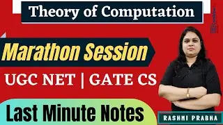 Marathon Revision Theory of Computatation (TOC Revision)| Last Minute Revision TOC | Rashmi Ma'am