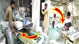 How Granite Tiles are Made by Cutting Machine | Amazing Skills | Extreme Granite Cutting Machines
