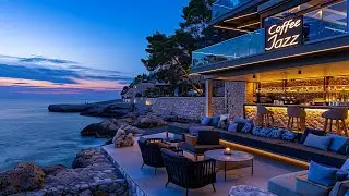 Seaside Coffee Melodies - Relaxing Jazz and Smooth Ocean Wave Sounds for Studying, Working, Relaxing