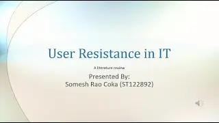 A4 Technology Acceptance and User Resistance to Information System Implementation BY: ST122892