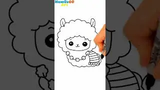 💖😍Very very beautiful !!! How to draw cute llama #shorts