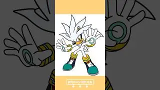 DRAW Silver the Hedgehog from Sonic in Minutes! #drawing4kids #drawingtechniques  #silverthehedgehog