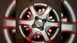 Hyundai Accent stock with alloy wheel caps Modified.