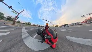 LilRed Re-Awakens from the broken mirror.  1998 Honda CBR600F3