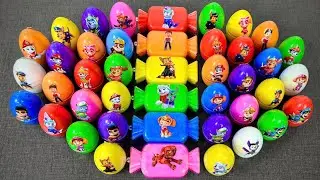 Paw Patrol Slime Eggs! Marshall, Ryder, Skye, Chase Clay Surprises | Rainbow Candy ASMR Satisfying