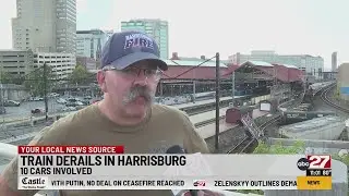 Norfolk Southern Railway responds to derailment in Harrisburg; approximately ten cars involved