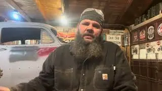 1953 Chevy 210-Working inside and under car.