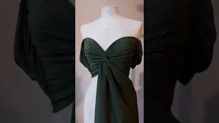 Draping a twisted bodice design.