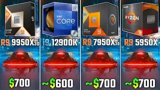 RYZEN 9 9950X3D vs i9-12900K vs RYZEN 9 7950X3D vs RYZEN 9 5950X | Test in 6 Games