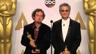 Mad Max: Fury Road: Mark Mangini & David White Oscars Backstage Interview (2016) | ScreenSlam