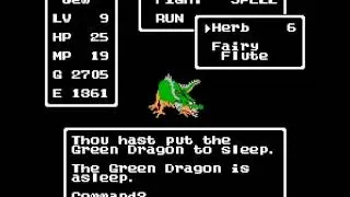 Dragon Warrior: Beating the Green Dragon at Level 9 (no commentary)