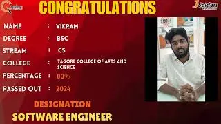 Student Placement Story From QSpiders/JSpiders | Chrompet Chennai