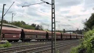 Eine BR 185 mit ein Kohle G&uuml;terzug