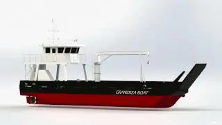 China 77FT Steel Self Propelled Cargo Barges Craft Boat Ferry for Sale, Barge Craft, Cargo Barge for