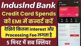 IndusInd Bank credit card EMI conversion online | How to convert IndusInd credit card bill into EMI