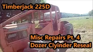 timberjack log skidder repair part 4 - dozer cylinder reseal
